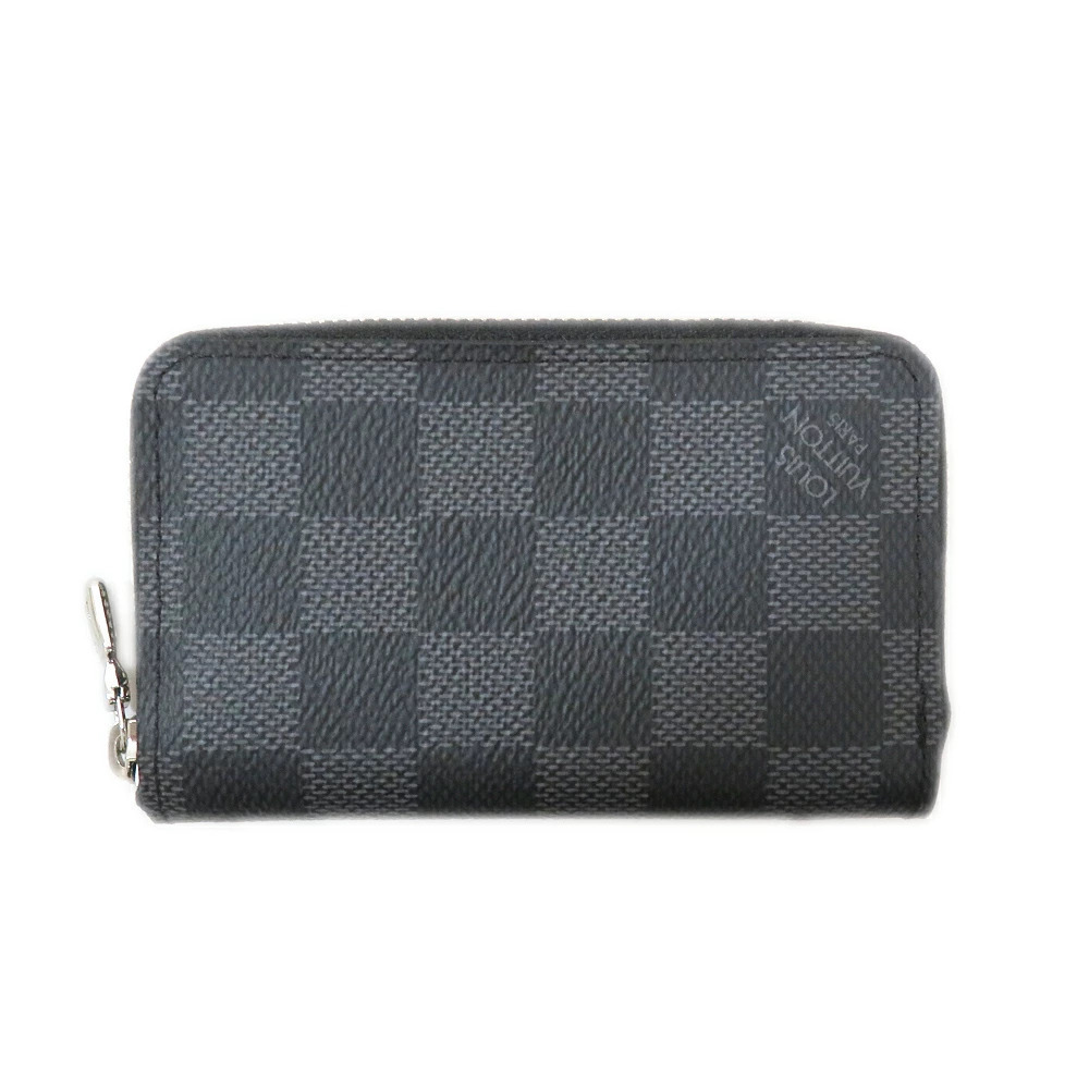 Louis Vuitton Zippy Wallet Coin Purse Leather Black
